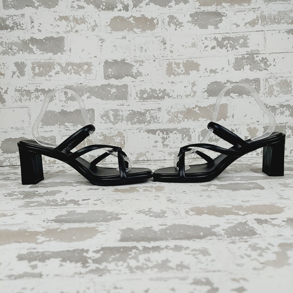 NEW Nordstrom Rack Layla Strappy Heeled Sandal In Black M989 - Picture 7 of 14
